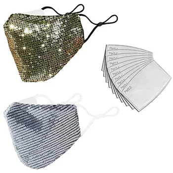 2PC Adult Sequined Face Mask Adjustable Carbon PM2.5 Protective Washable Mask Comfortable Mask For Face Mask Mascarilla
2PC Adult Sequined Face Mask Adjustable Carbon PM2.5 Protective Washable Mask Comfortable Mask For Face Mask Mascarilla