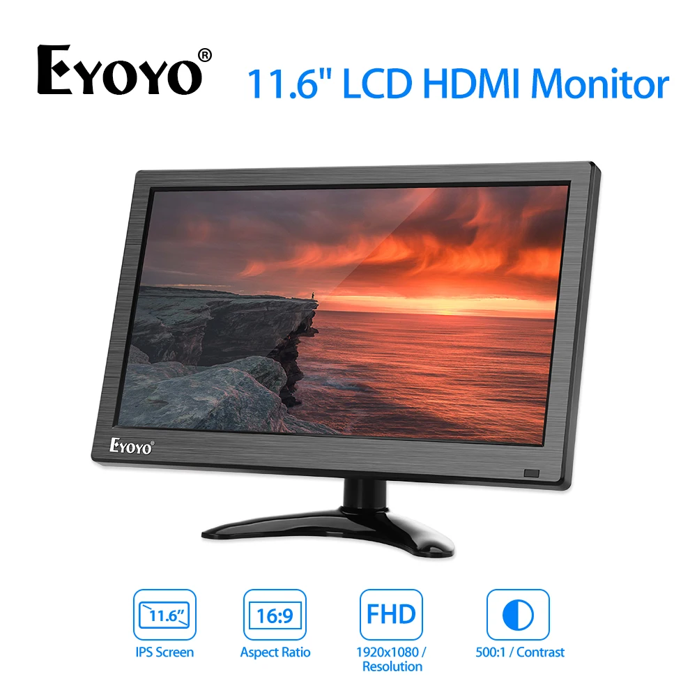 Eyoyo EM11F 11.6" IPS LCD Monitor FHD 1920X1080 HDMI Mini TV PC Security Monitor Display Color Screen Input With Speaker VGA AV
Eyoyo EM11F 11.6" IPS LCD Monitor FHD 1920X1080 HDMI Mini TV PC Security Monitor Display Color Screen Input With Speaker VGA AV