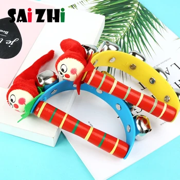 Saizhi 1pc Wooden Shaking Handbell Rattle Sound Toy Musical Instrument Gift for Baby Kid Child Toys For Fun Birthday Gifts
Saizhi 1pc Wooden Shaking Handbell Rattle Sound Toy Musical Instrument Gift for Baby Kid Child Toys For Fun Birthday Gifts