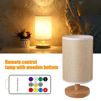 Modern Round Nightstand Timing Home Decor USB Dimmable Remote Control Table Lamp Office Living Room Bedside Lighting Wooden Base
Modern Round Nightstand Timing Home Decor USB Dimmable Remote Control Table Lamp Office Living Room Bedside Lighting Wooden Base