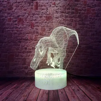 Flashing 3D LED Sleeping Nightlight Colorful Changing Light Jurassic Park Dragon Dinosaur Model action & toy figures Decor
Flashing 3D LED Sleeping Nightlight Colorful Changing Light Jurassic Park Dragon Dinosaur Model action & toy figures Decor