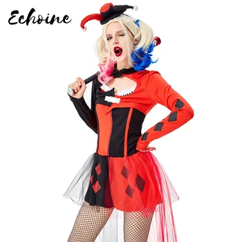 Echoine Adult Circus Clown Harley Quinn Fancy Dress Up Halloween Cosplay Carnival Costume For Women
Echoine Adult Circus Clown Harley Quinn Fancy Dress Up Halloween Cosplay Carnival Costume For Women