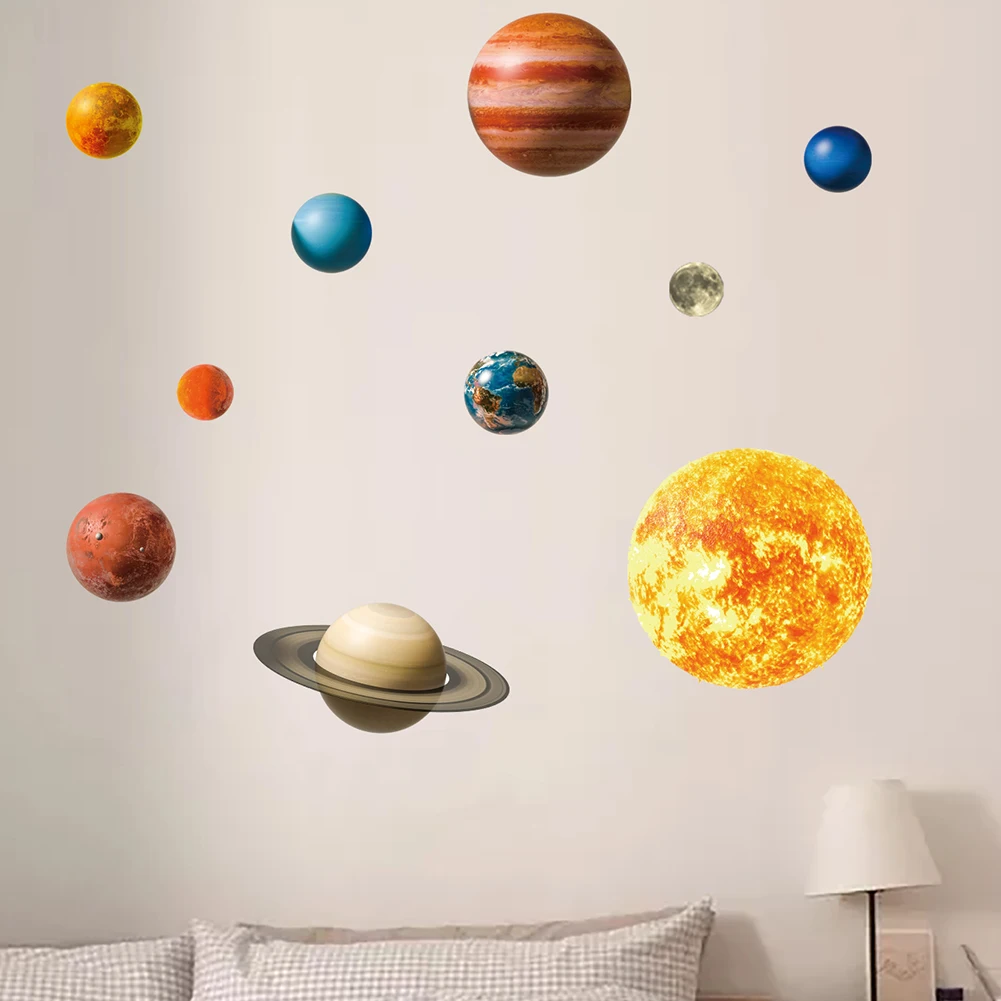 Description Picture 5 of itemLuminous Astronaut Star Moon Wall Sticker Bedroom Kids Room Home Decoration Wallpaper Glow In The Dark Self-adhesive Decals