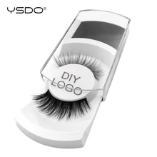 50 Pasang Mink Bulu Mata Menyesuaikan Kemasan Bulu Mata Palsu 3D Mink Bulu Mata Private Label Bulu Mata Ekstensi untuk Makeup Logo LOGO(China)