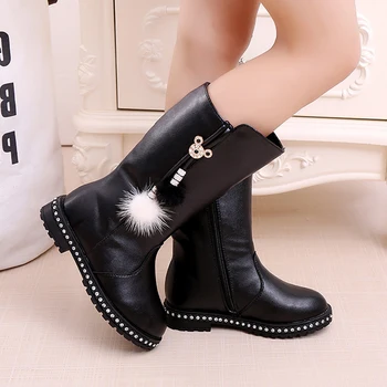 PU Leather Mid-calf Boots Spring Winter Princess Dress Shoes Black Red Fringe Botas Footwear Size 27-37 Kids Cartoon Ball Boots
PU Leather Mid-calf Boots Spring Winter Princess Dress Shoes Black Red Fringe Botas Footwear Size 27-37 Kids Cartoon Ball Boots