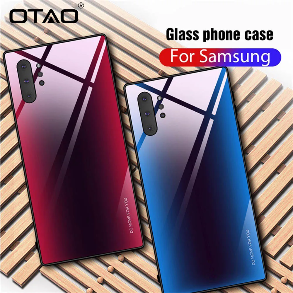 OTAO Gradient Tempered Glass Case For Samsung Note 10 Pro S10 Plus Blue Light Glass Cover For Galaxy A50 A70 A30 A60 Case Coque
OTAO Gradient Tempered Glass Case For Samsung Note 10 Pro S10 Plus Blue Light Glass Cover For Galaxy A50 A70 A30 A60 Case Coque
