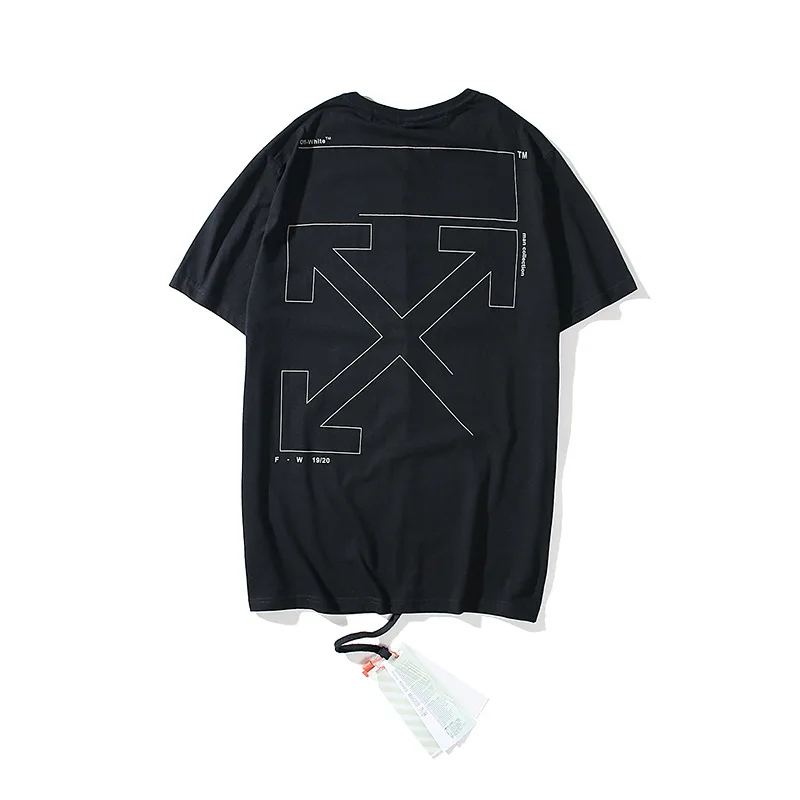 2019 Summer New Style High Quality Large Size Loose-Fit Popular Brand Ow Pure Cotton Short Sleeve Simple Lines
2019 Summer New Style High Quality Large Size Loose-Fit Popular Brand Ow Pure Cotton Short Sleeve Simple Lines