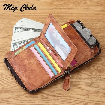 Retro leather men's wallet multifunctional anti-theft short coin purse card holder large capacity casual men's handbag 
Retro leather men's wallet multifunctional anti-theft short coin purse card holder large capacity casual men's handbag