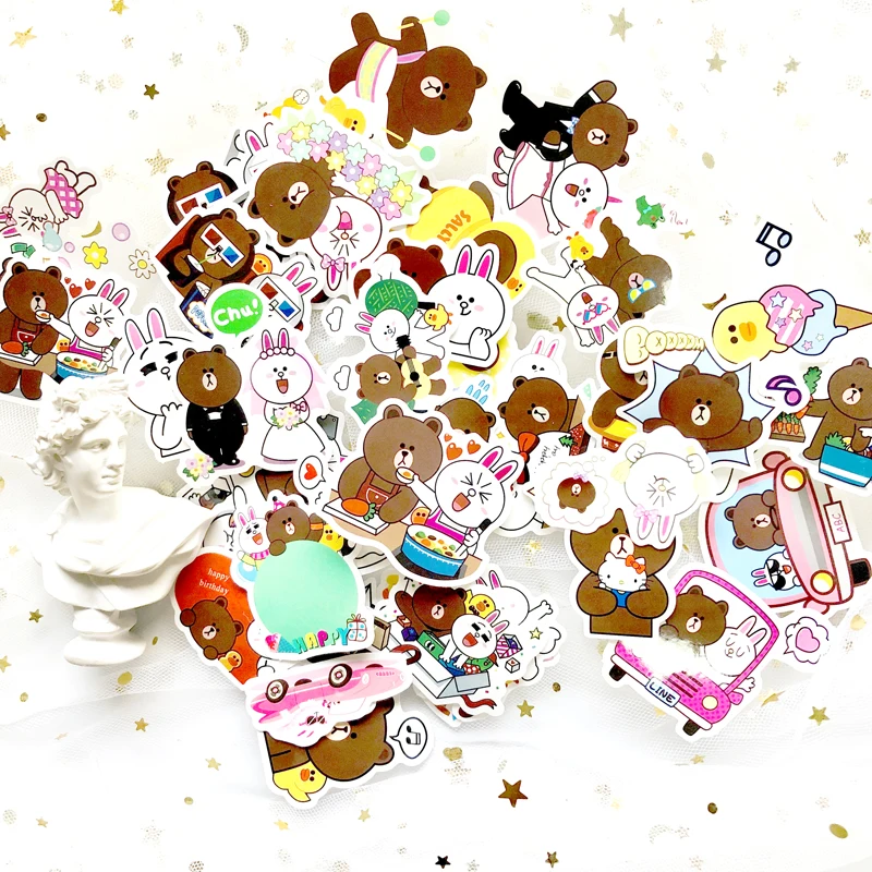 45Pcs/Lot Line Town Brown Bunny Cony Pvc Waterproof Stickers For Laptop notebook Skateboard Luggage Guitar Decal Toy Sticker
45Pcs/Lot Line Town Brown Bunny Cony Pvc Waterproof Stickers For Laptop notebook Skateboard Luggage Guitar Decal Toy Sticker