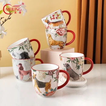 Cute Dog Cups and Mugs American Style Personalized Coffee Mug Gift Kitchen Office Drinkware For Tea Water Dining Table Ornaments 
Cute Dog Cups and Mugs American Style Personalized Coffee Mug Gift Kitchen Office Drinkware For Tea Water Dining Table Ornaments