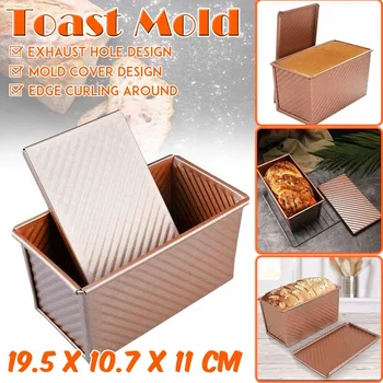 Carbon Steel 450g Non-stick Ripple Coating Toast Boxes Bread Loaf Pan Cake Mold with Exhaust Hole Baking Tool with Lid
Carbon Steel 450g Non-stick Ripple Coating Toast Boxes Bread Loaf Pan Cake Mold with Exhaust Hole Baking Tool with Lid