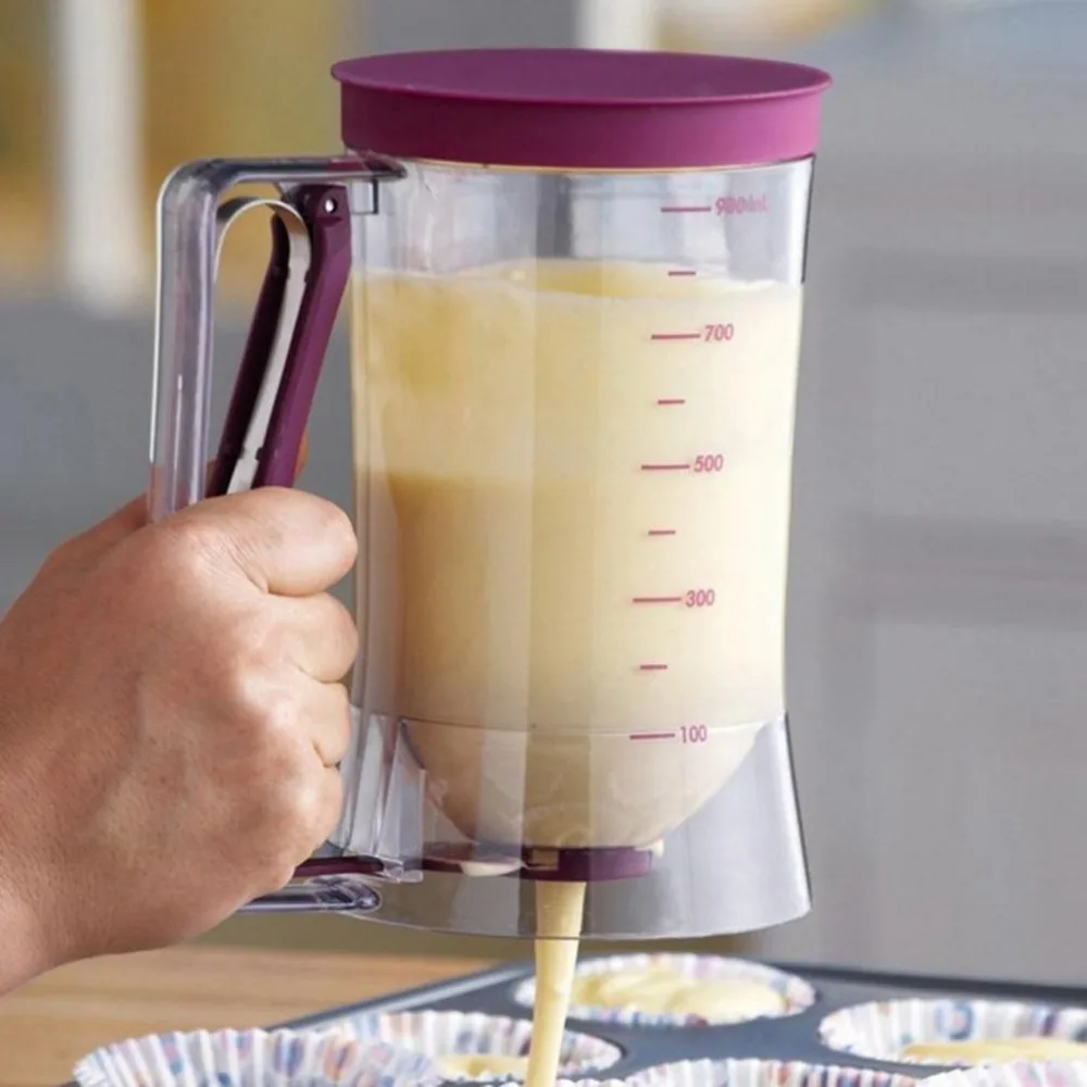 900 ml Cupcake Pancake Cake Cream Cake Mix Dispenser Jug Baking Essentials Maker Cooking Tools Funnel Measuring cup
900 ml Cupcake Pancake Cake Cream Cake Mix Dispenser Jug Baking Essentials Maker Cooking Tools Funnel Measuring cup
