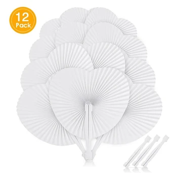 12 Wedding Accessories White Love Empty Paper Fan Heart-Shaped Round Paper Fan Foldable Wedding Fan
12 Wedding Accessories White Love Empty Paper Fan Heart-Shaped Round Paper Fan Foldable Wedding Fan