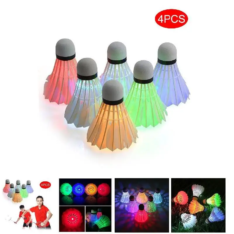 Newly 4 Pcs LED Badminton Shuttlecocks Lighting Birdies Shuttlecock Glowing Badminton for Outdoor Sports
Newly 4 Pcs LED Badminton Shuttlecocks Lighting Birdies Shuttlecock Glowing Badminton for Outdoor Sports