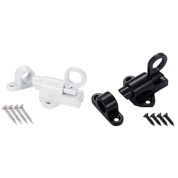 2x Aluminum Alloy Security Automatic Window Gate Lock Spring Bounce Door Bolt Latch, Black & White
2x Aluminum Alloy Security Automatic Window Gate Lock Spring Bounce Door Bolt Latch, Black & White