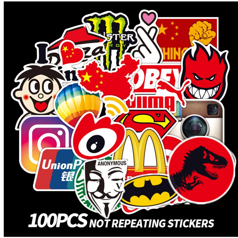100Pcs Fashion Stickers Bicycle Laptop Notebook Bedroom Graffiti Decals Skateboards Luggage DIY Photo Albums Waterproof Sticker
100Pcs Fashion Stickers Bicycle Laptop Notebook Bedroom Graffiti Decals Skateboards Luggage DIY Photo Albums Waterproof Sticker