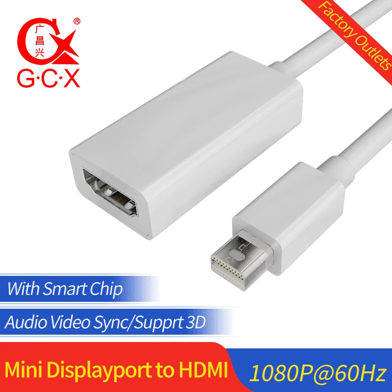 Mini DP to HDMI Cable Adapter Thunderbolt Mini DisplayPort Display Port to HDMI Converter Adaptor For Apple Mac Pro Air Notebook
Mini DP to HDMI Cable Adapter Thunderbolt Mini DisplayPort Display Port to HDMI Converter Adaptor For Apple Mac Pro Air Notebook