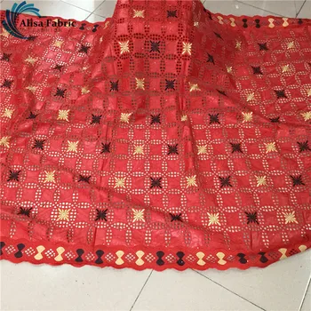 Alisa african bazin brodé fabric 2020 high quality red embroidered with stones french style cotton fabrics for women party dress
Alisa african bazin brodé fabric 2020 high quality red embroidered with stones french style cotton fabrics for women party dress