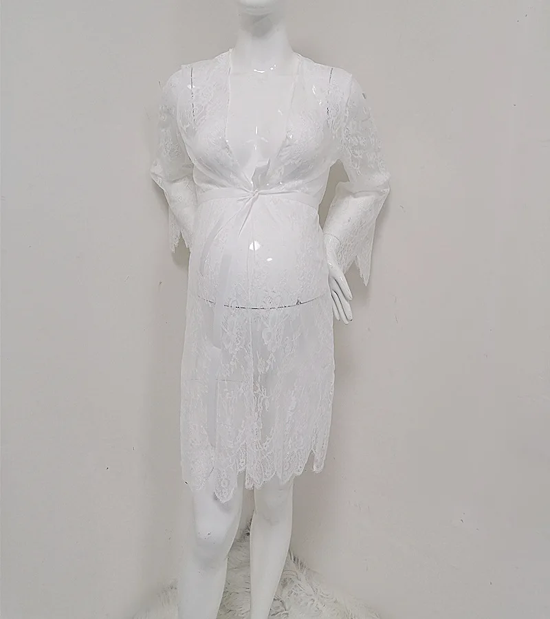Sexy Maternity Dresses Baby Shower Lace Fancy Pregnancy Photography Dress New Pregnant Women Maternity Gown For Photo Shoot Prop (9)