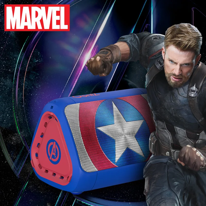 Оригинальный TWS стерео динамик с сертификатом Marvel Bluetooth Капитан Америка