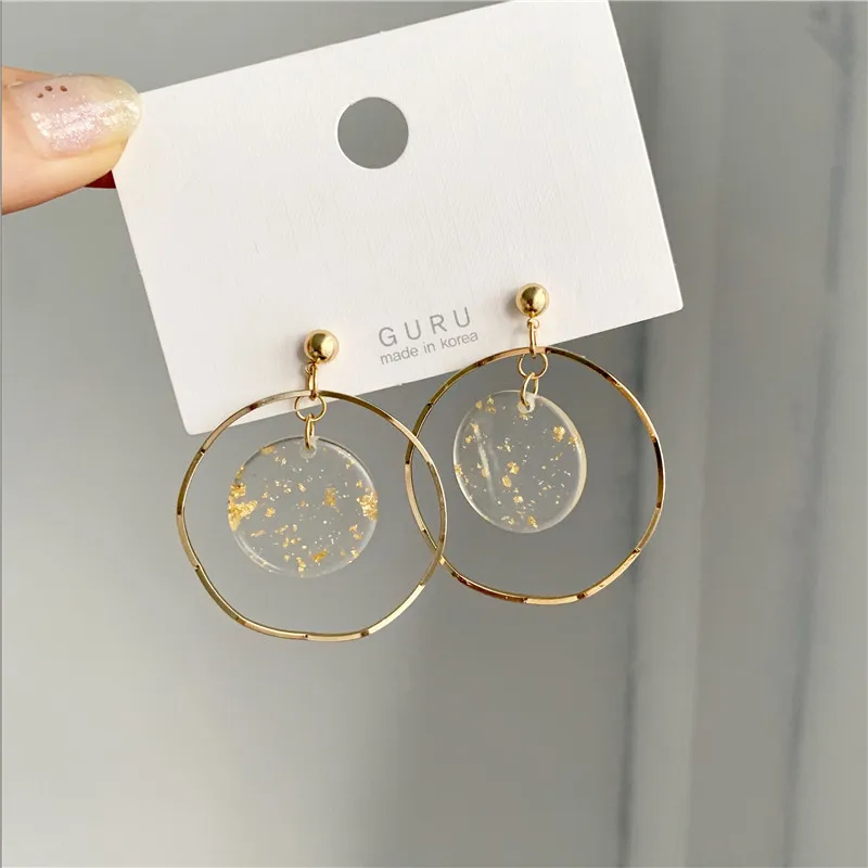 S925 silver needle fashion round circle dangle earrings with resin for women korean trendy round drop earrings jewelry wholesale
S925 silver needle fashion round circle dangle earrings with resin for women korean trendy round drop earrings jewelry wholesale