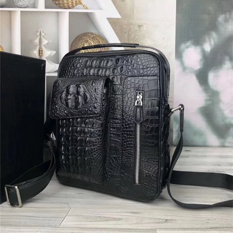 Casual Style small Shoulder Bag Genuine Alligator Leather Men Flap Pocket Handbag Authentic Crocodile Skin Male Messenger Bag
Casual Style small Shoulder Bag Genuine Alligator Leather Men Flap Pocket Handbag Authentic Crocodile Skin Male Messenger Bag