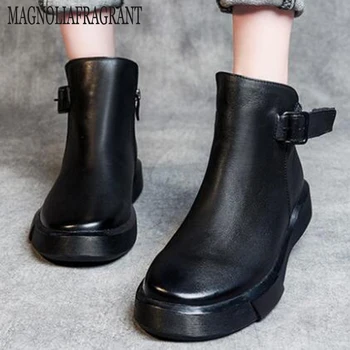 Autumn Women's Shoes Genuine Leather Woman Buckle Strap Ankle Boots Female Shoes Flat Non-slip Boots Ladies Botas Mujer hy969
Autumn Women's Shoes Genuine Leather Woman Buckle Strap Ankle Boots Female Shoes Flat Non-slip Boots Ladies Botas Mujer hy969