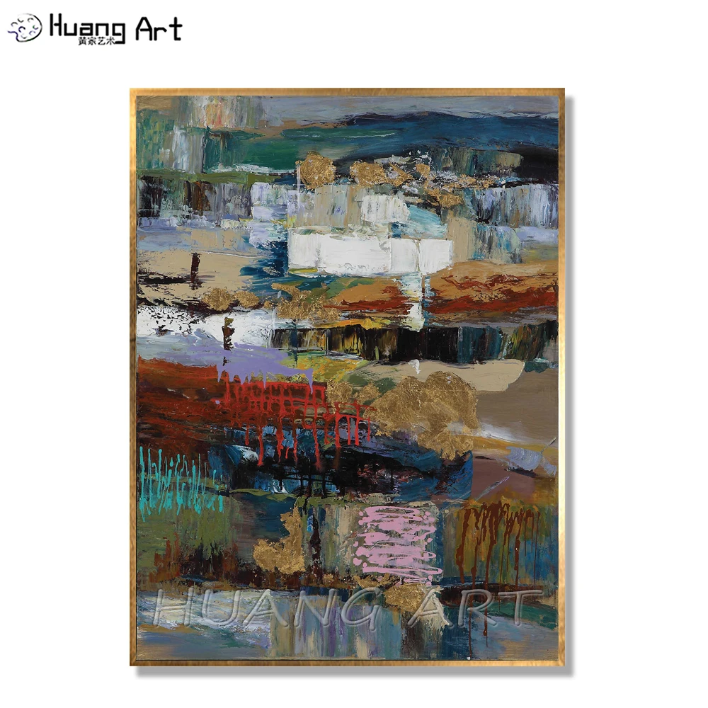 Skilled Artist Handmade Linen Abstract Oil Painting for Living Room Decor Modern Gold Colorful Abstract Wall Painting No Frame 
Skilled Artist Handmade Linen Abstract Oil Painting for Living Room Decor Modern Gold Colorful Abstract Wall Painting No Frame