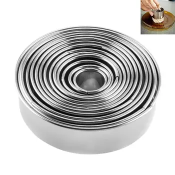 14Pcs Stainless Steel Round Mousse Fondant Cake Mold Cookie Cutter Baking Tool
14Pcs Stainless Steel Round Mousse Fondant Cake Mold Cookie Cutter Baking Tool