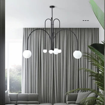 Nordic LED Glass Magic Beans Ball Chandelier Postmodern Cafe Indoor Living Room Lamp Loft Restaurant Bedroom Decor Light Fixture
Nordic LED Glass Magic Beans Ball Chandelier Postmodern Cafe Indoor Living Room Lamp Loft Restaurant Bedroom Decor Light Fixture