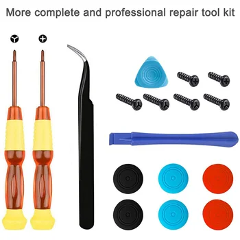 4pcs 3D Replacement Joystick Analog Thumb Sticks Caps for Nintendo Switch Joycon Controller Repair Tool Set(21 in 1)
4pcs 3D Replacement Joystick Analog Thumb Sticks Caps for Nintendo Switch Joycon Controller Repair Tool Set(21 in 1)