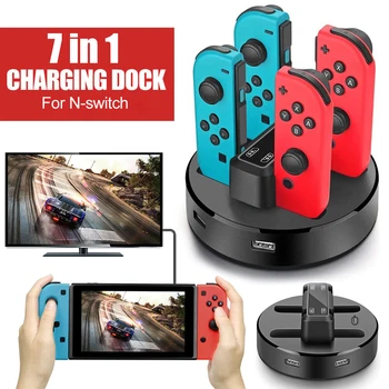 7 in 1 New Nintendos Switch Charger Charging Dock Station LED Indicator 2 USB for Nintendoswitch Console 4 Joycon Pro Controller
7 in 1 New Nintendos Switch Charger Charging Dock Station LED Indicator 2 USB for Nintendoswitch Console 4 Joycon Pro Controller