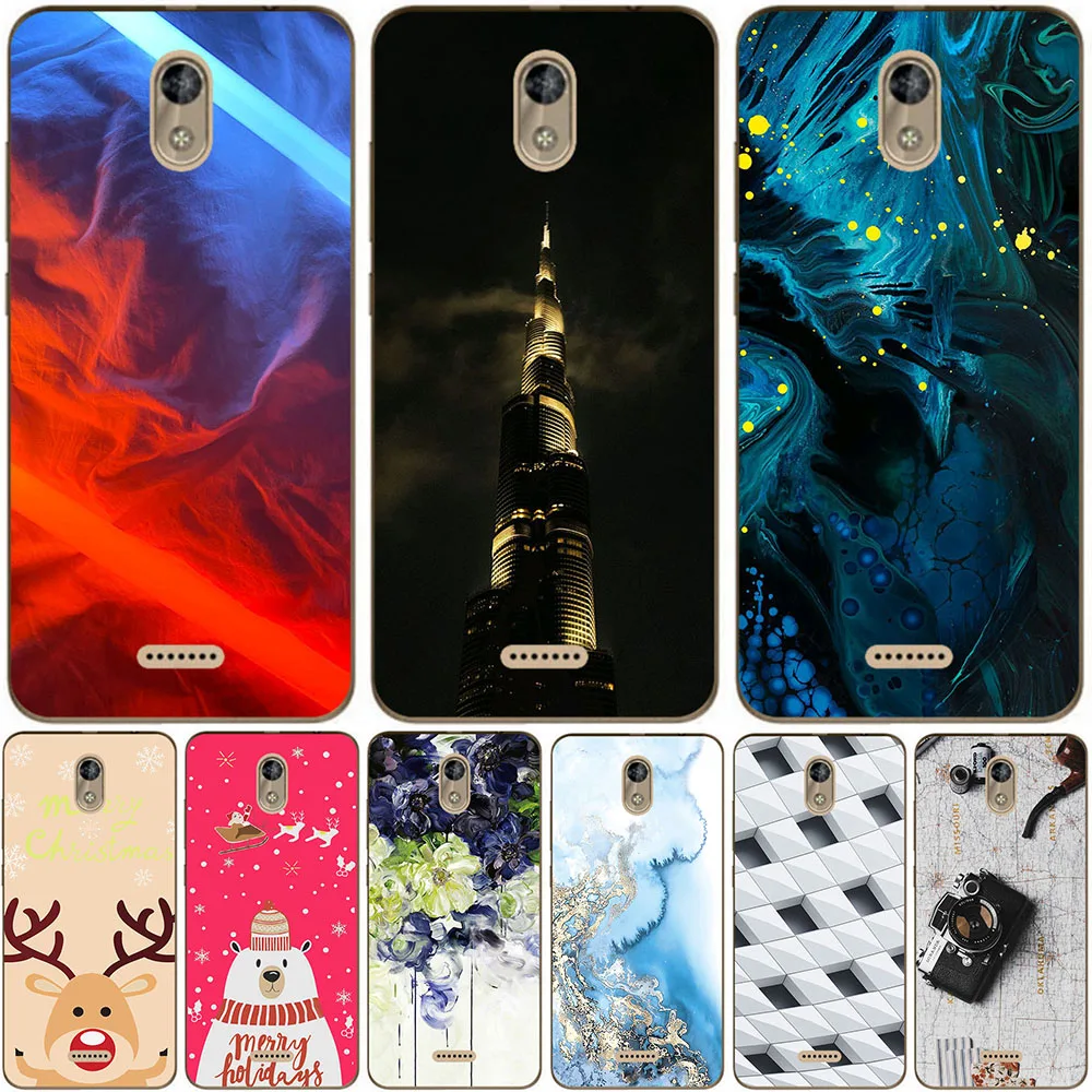 Чехол для телефона Wiko Rainbow Sunny 2 Plus 3 Модный чехол с мраморным рисунком и струйной