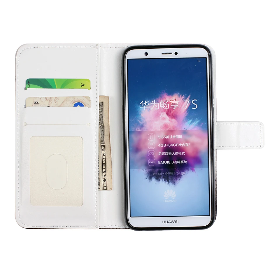 Чехол Кошелек Folio для Huawei P smart Honor 9 10 Lite 8X P30 Pro Mate 30 20 P20 2019 8A кожаный флип