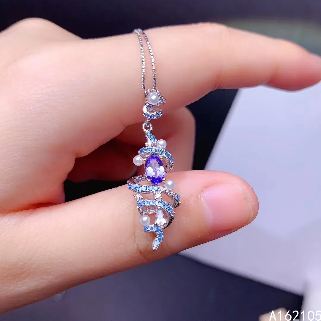 Fine jewelry 925 pure silver inlaid natural Tanzanite girl trendy luxury lspray pearl Chinese style gem pendant necklace support
Fine jewelry 925 pure silver inlaid natural Tanzanite girl trendy luxury lspray pearl Chinese style gem pendant necklace support
