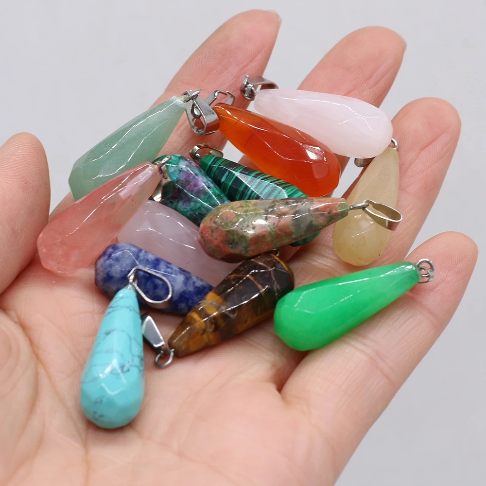 6 PCS Natural Semi Precious Stone Jade Water Drop Shape Pendant Jewelry Making DIY Necklace Earrings Accessories Charm Gift
6 PCS Natural Semi Precious Stone Jade Water Drop Shape Pendant Jewelry Making DIY Necklace Earrings Accessories Charm Gift
