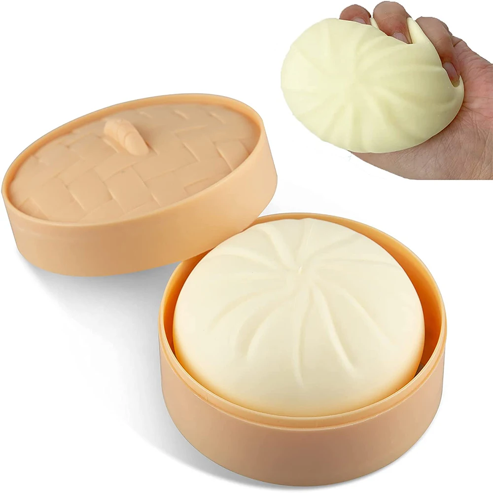 

Simulation Steamed Bun Fidget Squishy Toy Squeeze Antistress Kawaii Slow Rising Stress Reliever Toy Venting Joking Toys for Kids