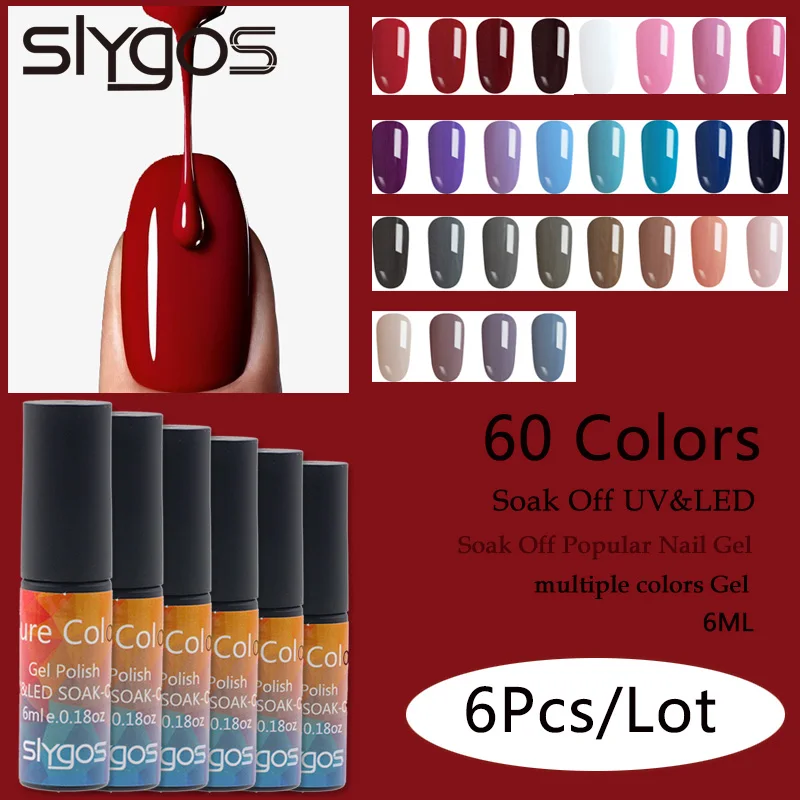 SLYGOS 6 Colors/Set Gel Nail Polish 6ML Nail Kits For Nails Semi Permanent Soak Off Gel Polish Varnish UV Nail Set
SLYGOS 6 Colors/Set Gel Nail Polish 6ML Nail Kits For Nails Semi Permanent Soak Off Gel Polish Varnish UV Nail Set