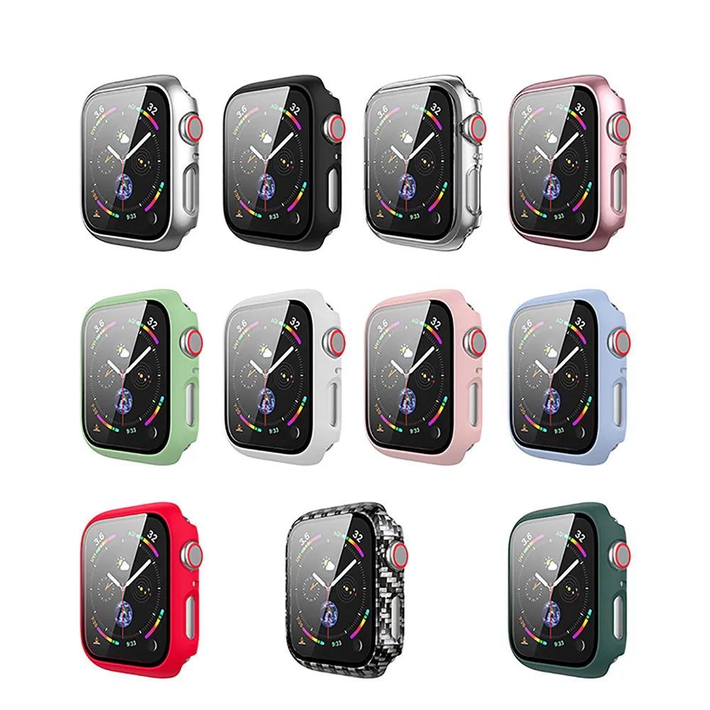 for Apple Watch 4/5/6/SE 40mm/44mm Matte Full Screen Protector PC Bumper Protective Shell High Clear Tempered Glass Film Cover
for Apple Watch 4/5/6/SE 40mm/44mm Matte Full Screen Protector PC Bumper Protective Shell High Clear Tempered Glass Film Cover