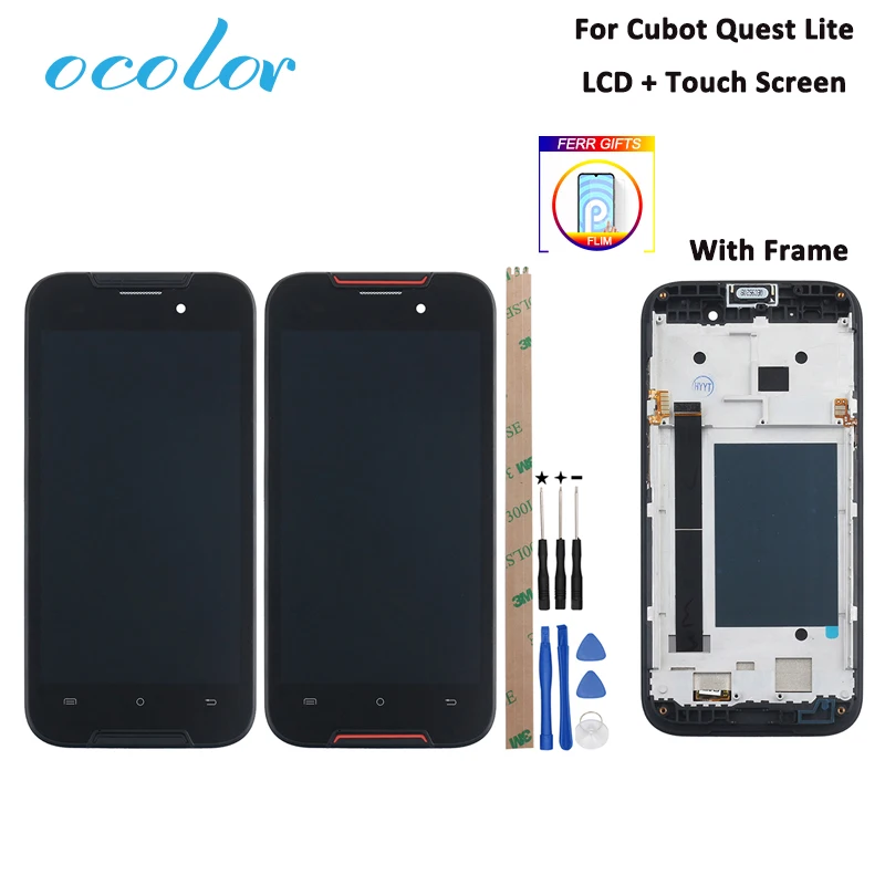 ocolor For Cubot Quest Lite LCD Display and Touch Screen Digitizer Assembly For Cubot Quest Lite Phone +Tools With Frame +Film
ocolor For Cubot Quest Lite LCD Display and Touch Screen Digitizer Assembly For Cubot Quest Lite Phone +Tools With Frame +Film