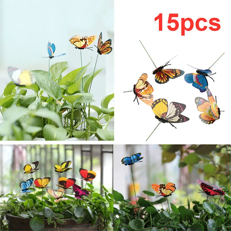 Butterfly Garden Decor Color Random 15PCS 3D Decorate Flowerpot Artificial Lawn Decoration 3D Flowerpot Home Decor Plastic Yard 
Butterfly Garden Decor Color Random 15PCS 3D Decorate Flowerpot Artificial Lawn Decoration 3D Flowerpot Home Decor Plastic Yard