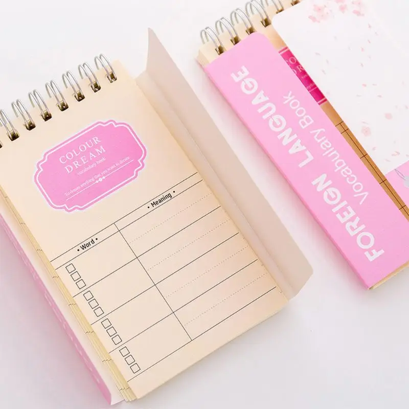 Cherry Blossoms English Word Coil Book Vocabulary Notebook Diary Notepad Hand Memo Book Stationery R9JB
Cherry Blossoms English Word Coil Book Vocabulary Notebook Diary Notepad Hand Memo Book Stationery R9JB