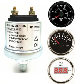 Pack of 1 New NPT-1/8 Mechanical Fuel Pressure Gauge Sensors NPT1/8 M10X1 Sending Unit for 0-5 Bar 0-10b Oil Pressure Sensor
Pack of 1 New NPT-1/8 Mechanical Fuel Pressure Gauge Sensors NPT1/8 M10X1 Sending Unit for 0-5 Bar 0-10b Oil Pressure Sensor