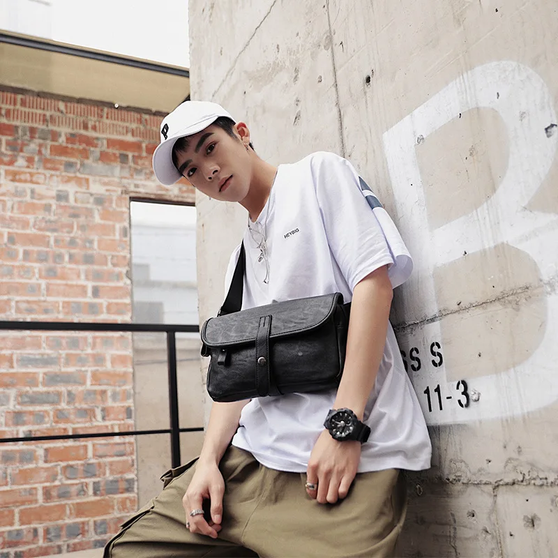 New Korean version of men's leather chest bag casual single shoulder bag diagonal cross bag men's small backpack trendy bag
New Korean version of men's leather chest bag casual single shoulder bag diagonal cross bag men's small backpack trendy bag