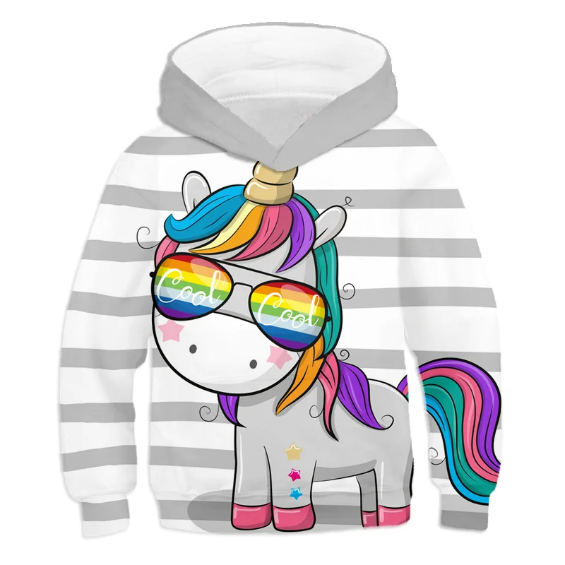 Unicorn 3D Printed Cartoon Hoodie Pullover Unicorn 3D Printed Cartoon Hoodie Pullover