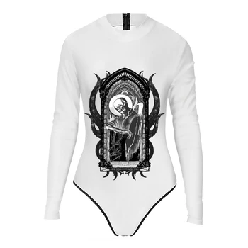 Punk Swimwear Women's Printed Bodysuit Large Sexy Long Sleeve Zipper Jumpsuit
Punk Swimwear Women's Printed Bodysuit Large Sexy Long Sleeve Zipper Jumpsuit