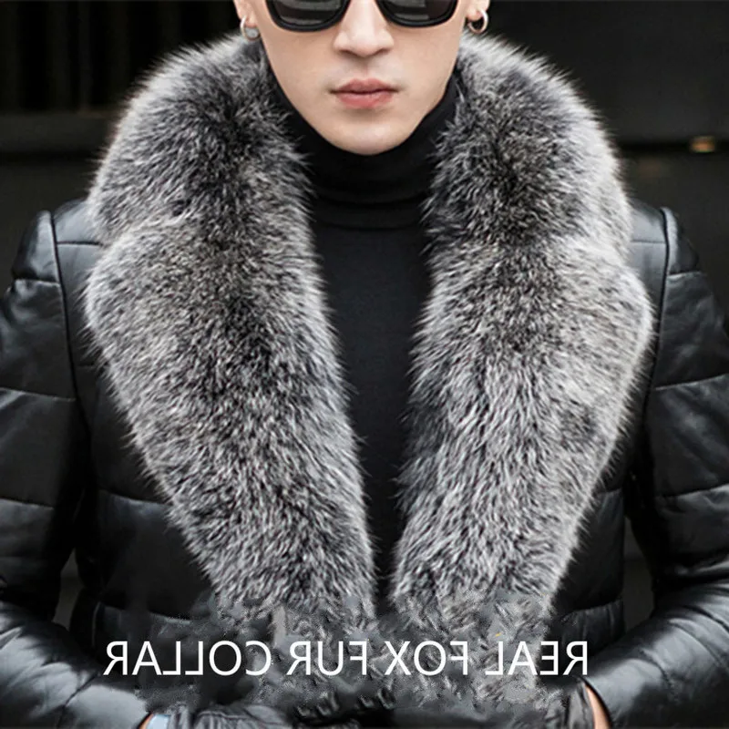 Men's Genuine Down Jacket Male Winter Coat Men Fox Fur Collar Sheepskin Leather Jackets Jaqueta De Couro KJ651
Men's Genuine Down Jacket Male Winter Coat Men Fox Fur Collar Sheepskin Leather Jackets Jaqueta De Couro KJ651