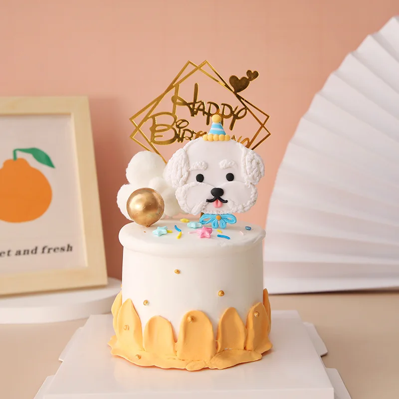 Dog Birthday Party Animal Cake Topper Decoration Soft Pottery Puppy Bear Baby Boy Gifts Dessert Cupcake Dress Up Baking Supplies
Dog Birthday Party Animal Cake Topper Decoration Soft Pottery Puppy Bear Baby Boy Gifts Dessert Cupcake Dress Up Baking Supplies