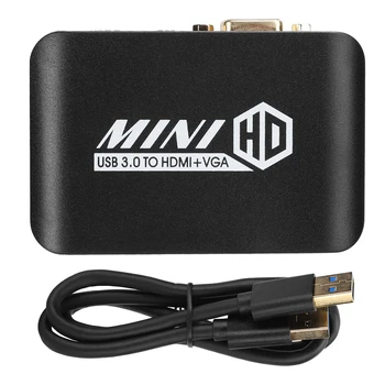 Video Converter Adapter 1080P HD USB3.0 to HDMI+VGA Output for Windows 7 / OS X 10.11 12 USB Video Converter HDMI Video Converte
Video Converter Adapter 1080P HD USB3.0 to HDMI+VGA Output for Windows 7 / OS X 10.11 12 USB Video Converter HDMI Video Converte