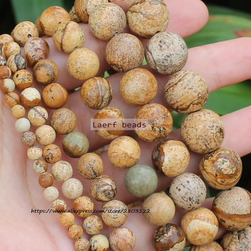 Wholesale Natural Picture Jaspers Stone Beads Round Loose Spacer Beads 15''/ Strand Pick Size For Jewelry Making
Wholesale Natural Picture Jaspers Stone Beads Round Loose Spacer Beads 15''/ Strand Pick Size For Jewelry Making